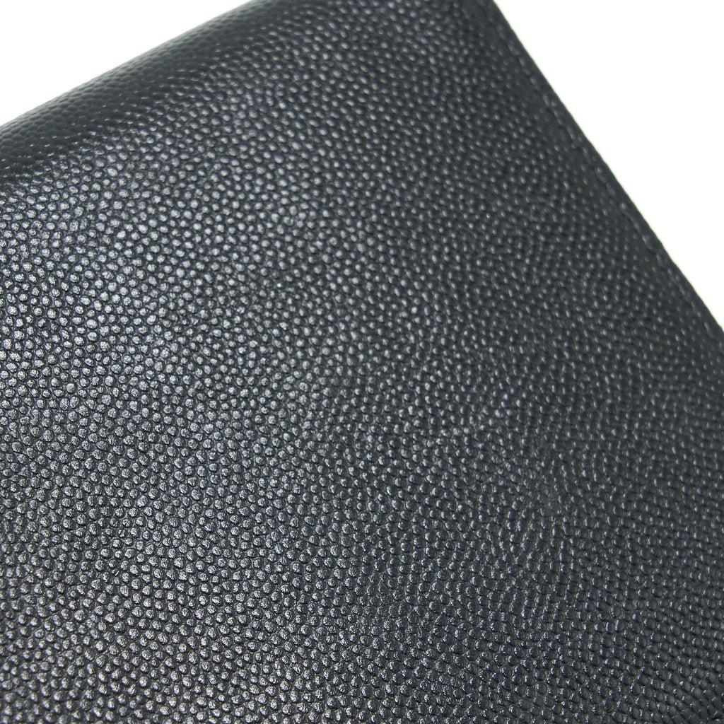 Chanel CC Logo Long Wallet Caviar Black