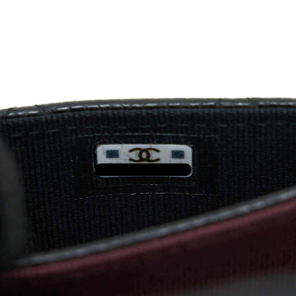 Chanel Classic Quilted Flap Card Holder Caviar Black  (Microchip)