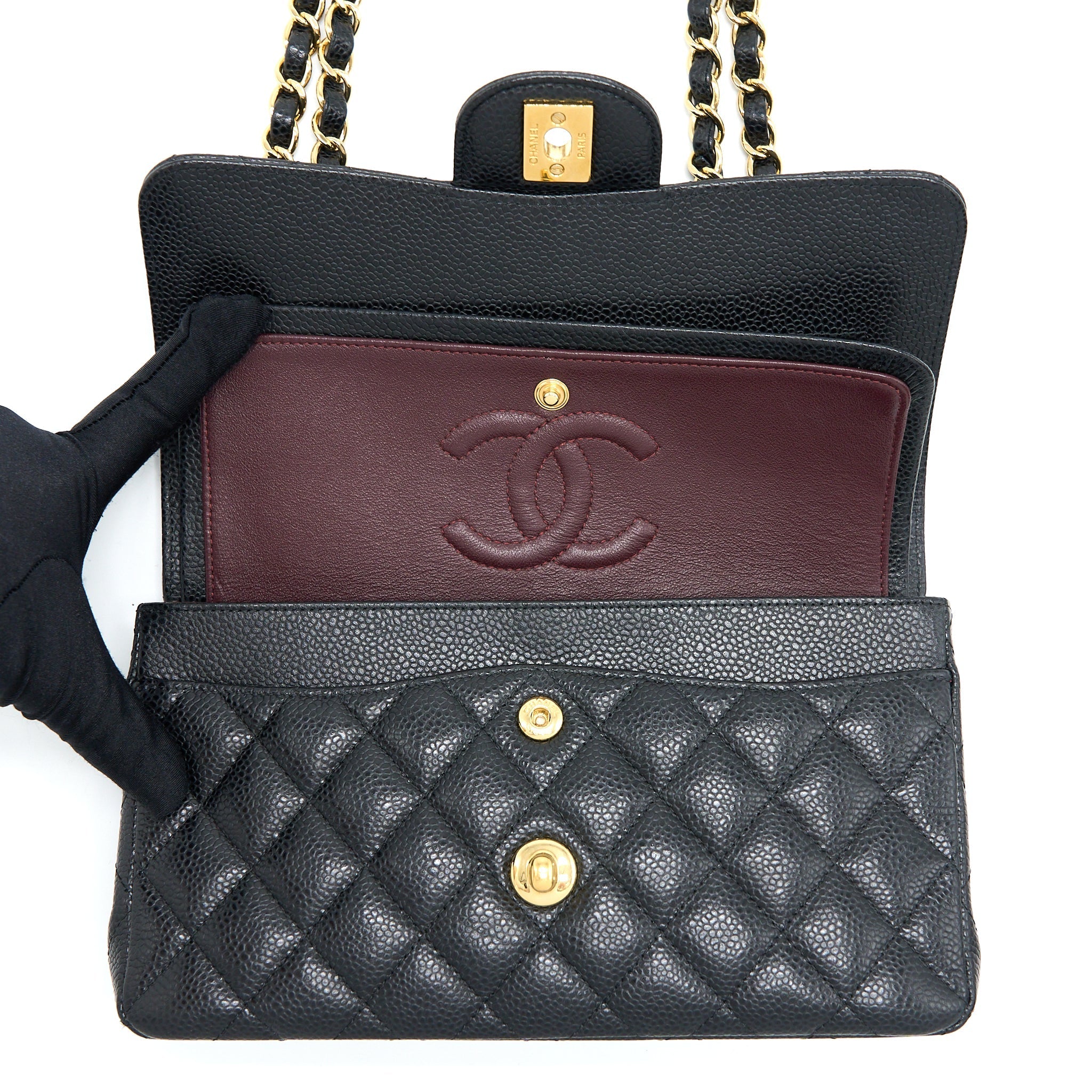 Chanel Small Classic Double Flap Bag Caviar Black