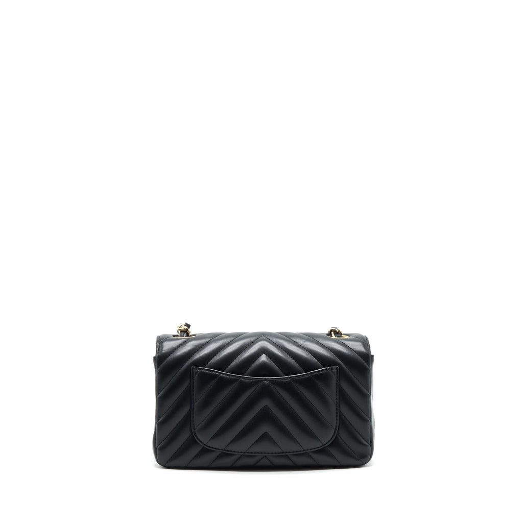 Chanel Chevron Mini Rectangular Flap Bag Black L