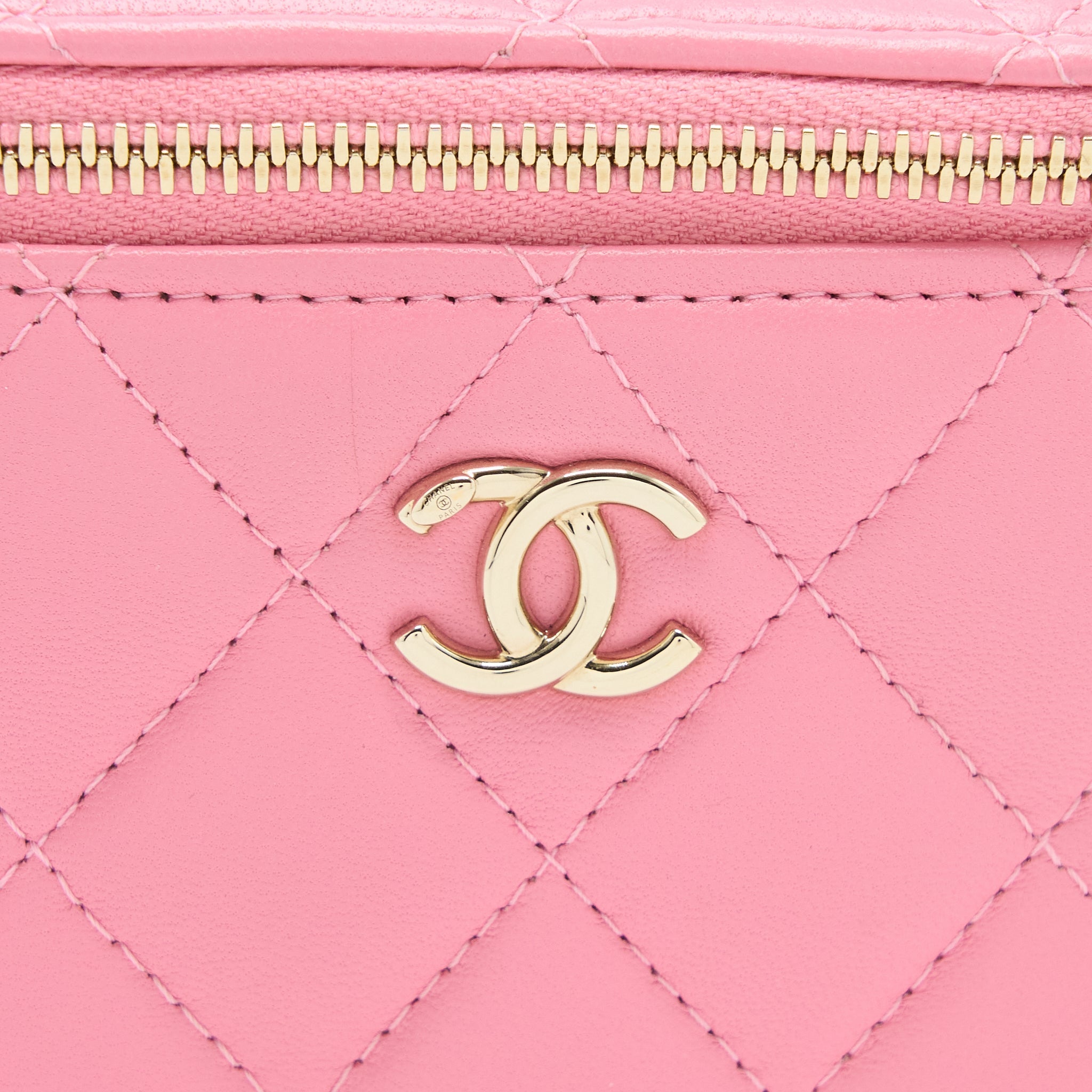 Chanel Mini Trendy CC Vanity with Chain Lambskin Pink L