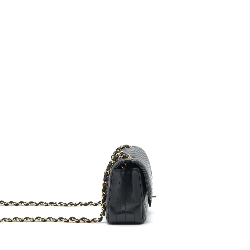 Chanel Chevron Mini Rectangular Flap Bag Black L
