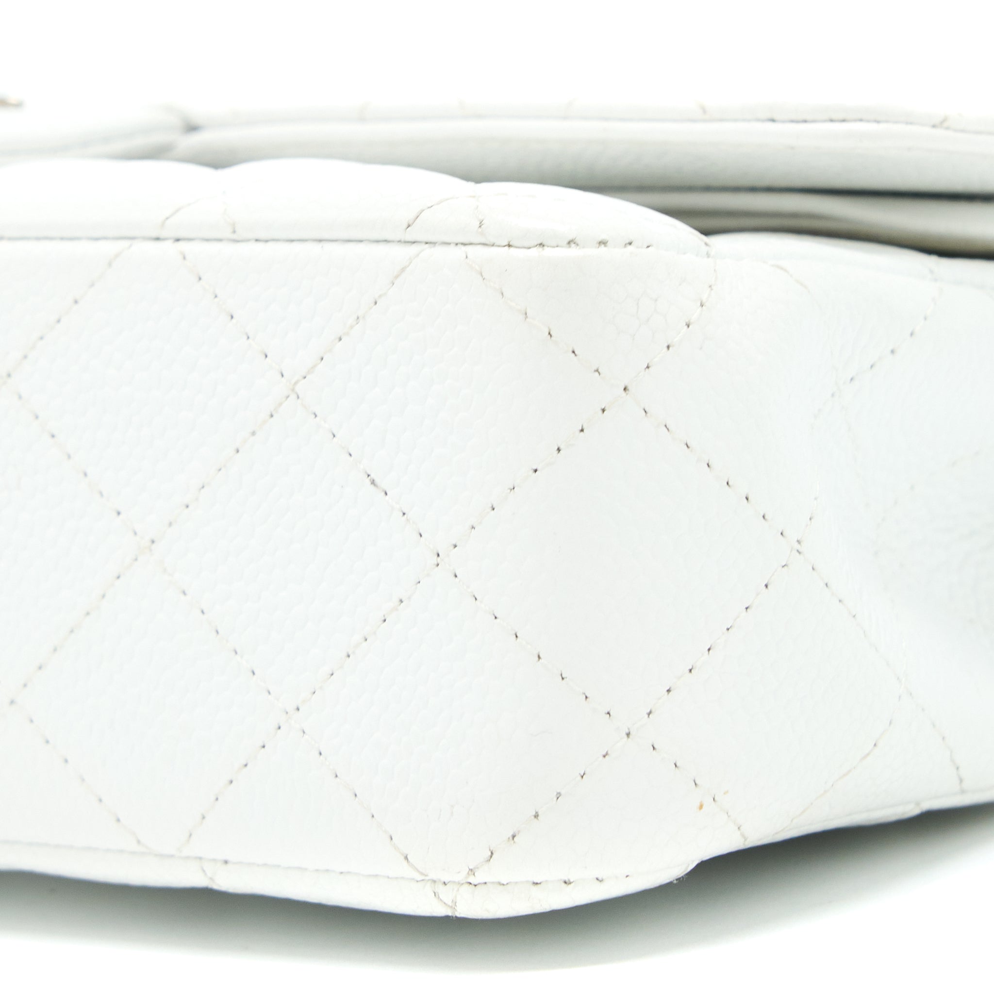 Chanel Medium Classic Flap Caviar White