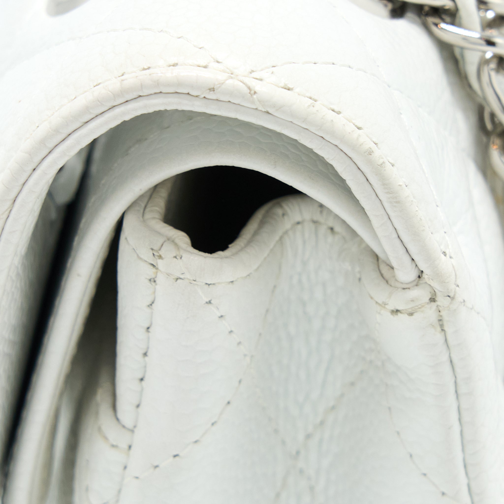 Chanel Medium Classic Flap Caviar White