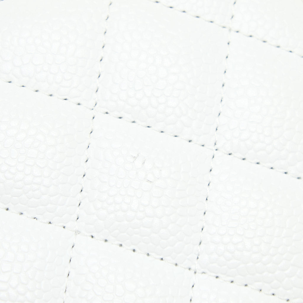 Chanel Medium Classic Flap Caviar White