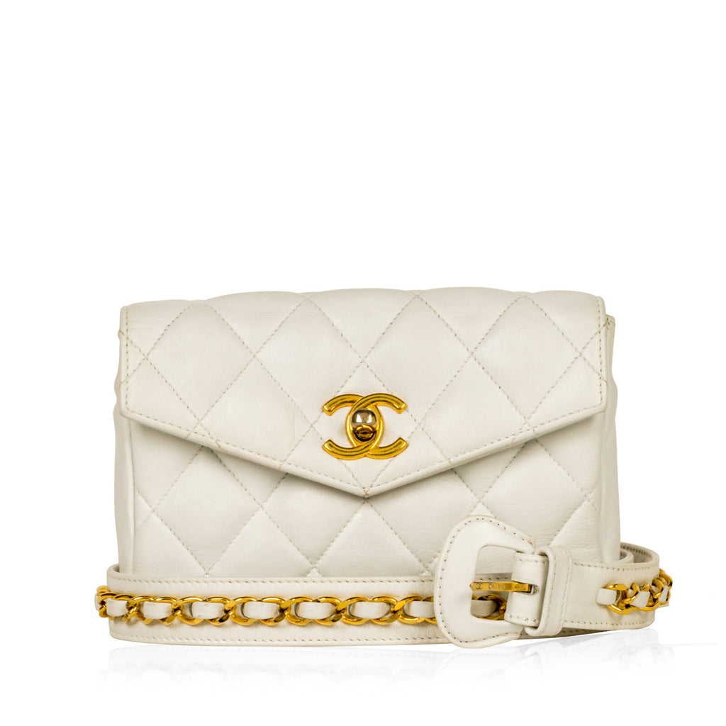 Chanel Vintage Bum Bag - White