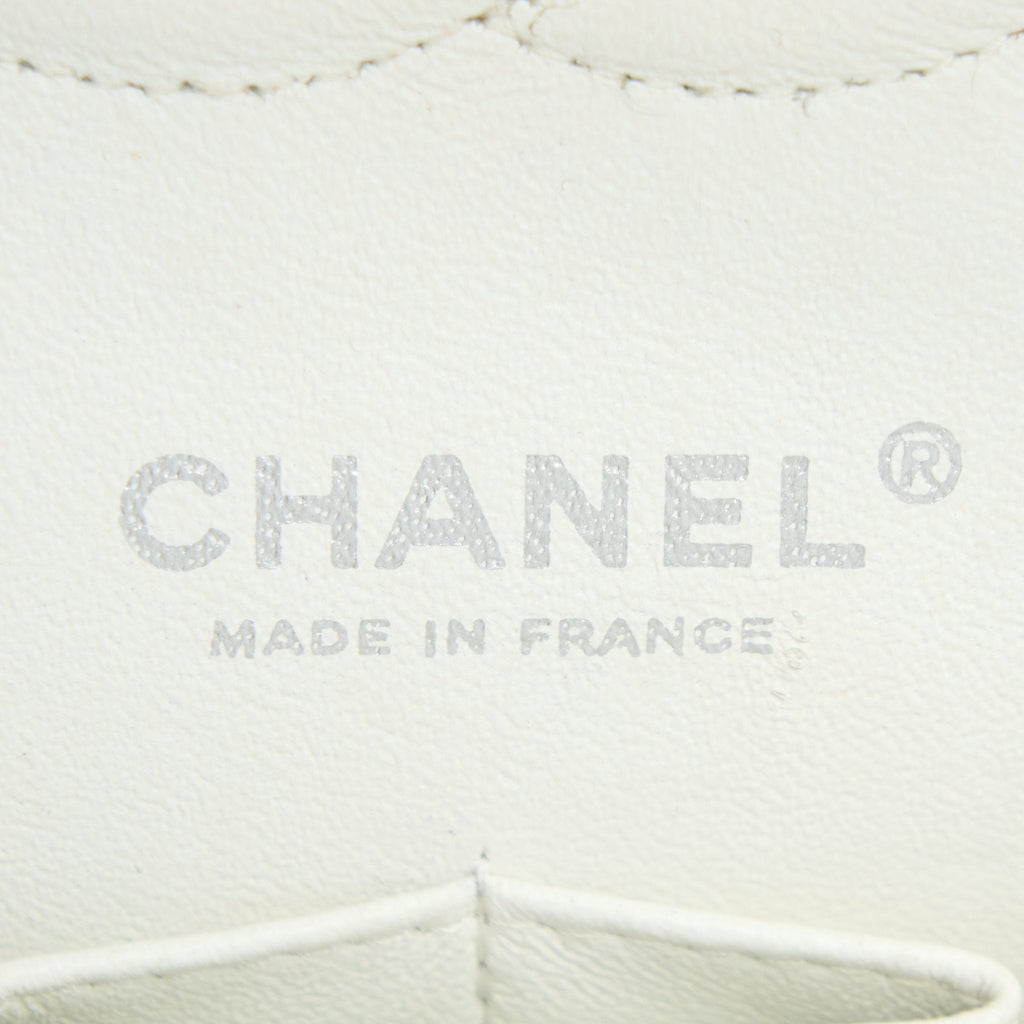 Chanel Medium Classic Flap Caviar White