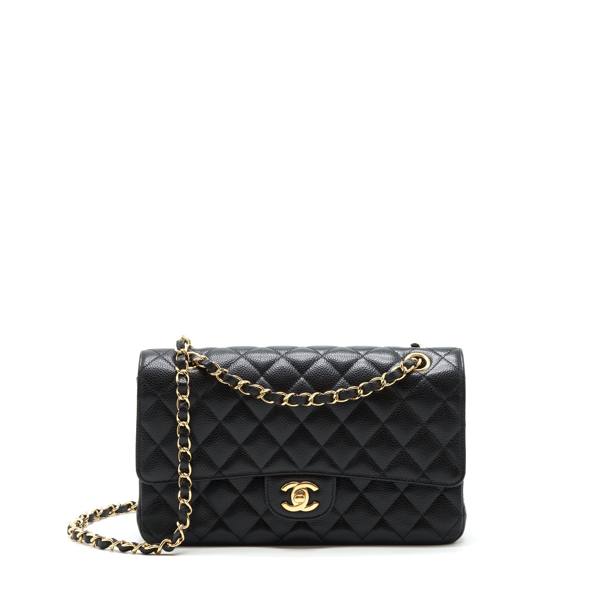 Chanel Medium Classic double flap Bag Caviar black