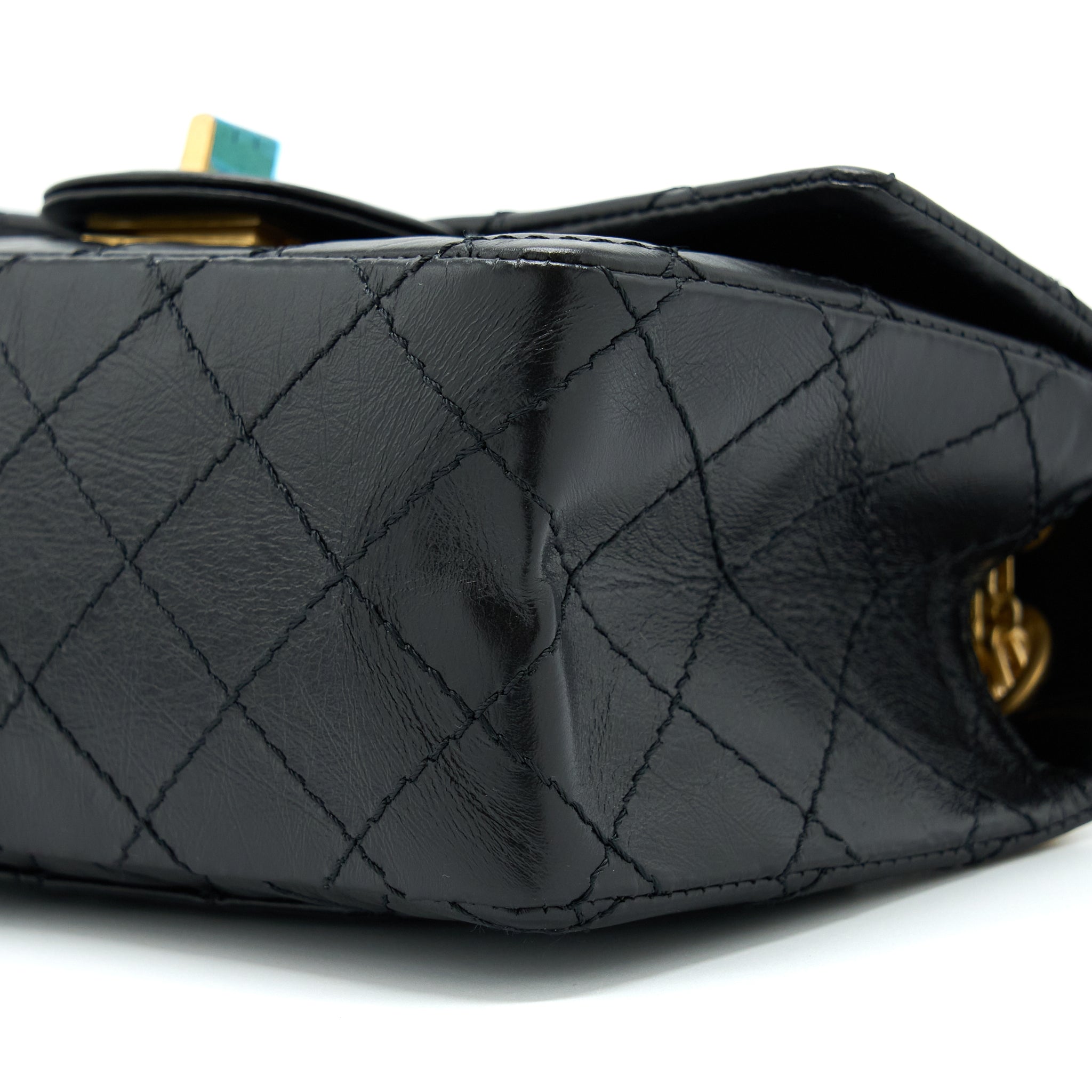 Chanel Mini 2.55 Reissue Flap Bag Aged Calfskin Black