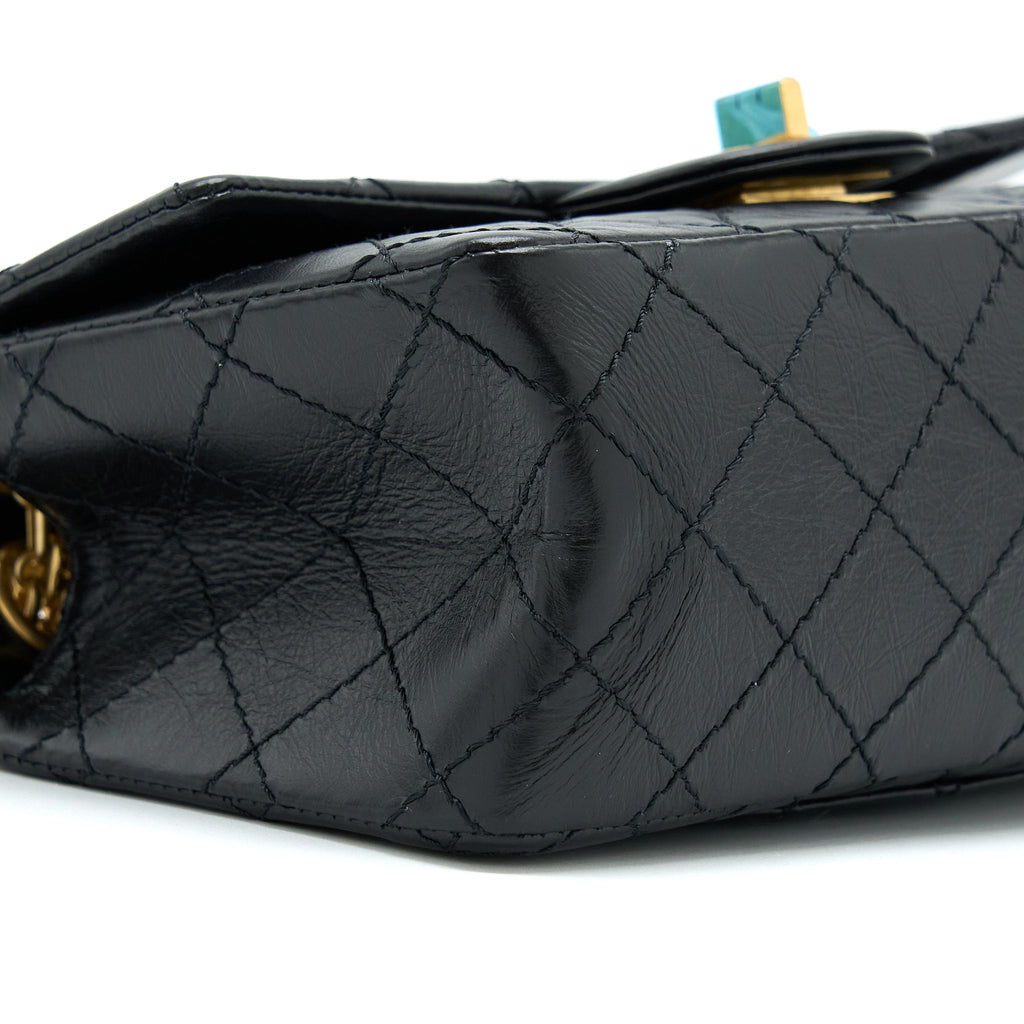 Chanel Mini 2.55 Reissue Flap Bag Aged Calfskin Black