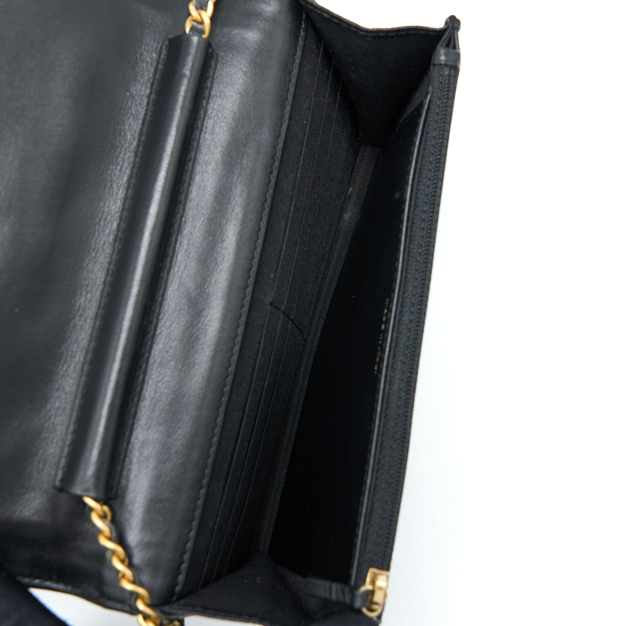 Chanel Classic Boy Wallet On Chain Caviar Black