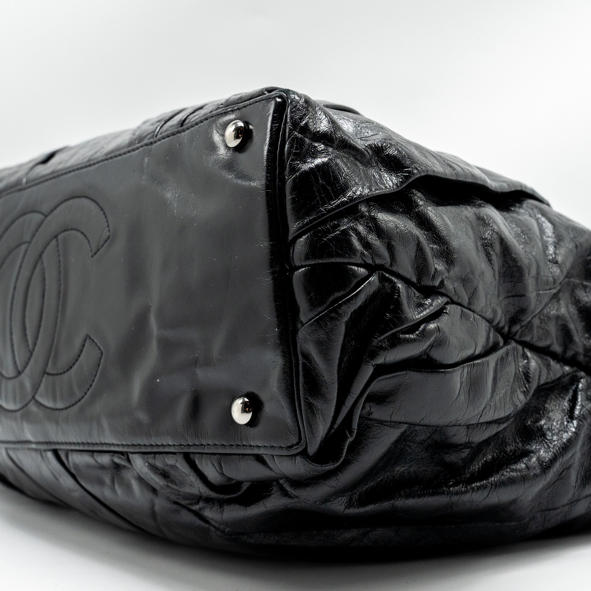 Chanel Twisted Tote Bag Calfskin Black