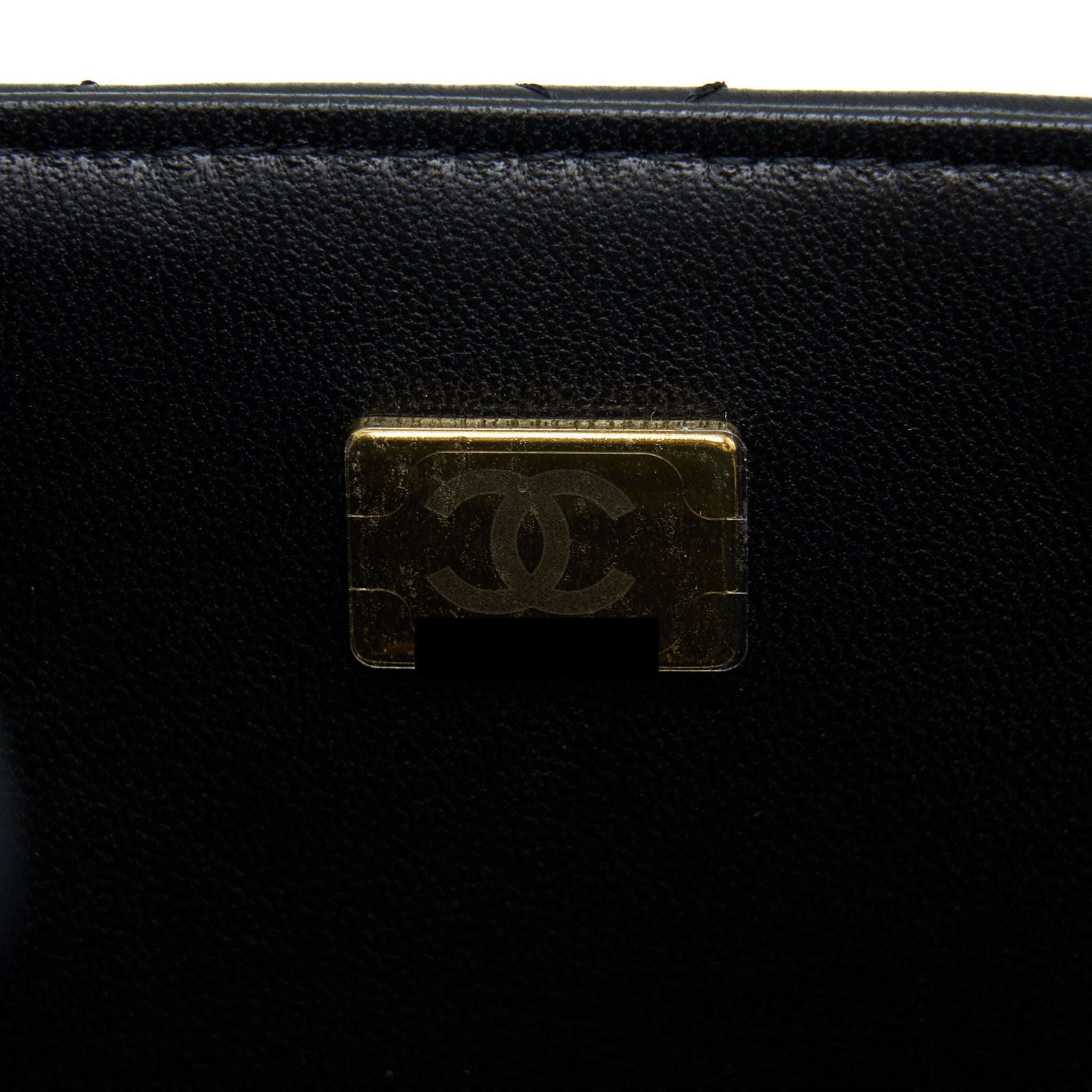 Chanel Mini Square Flap Bag Lambskin Black  (Microchip)