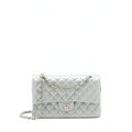 Chanel Medium Classic Flap Bag Silver Grey