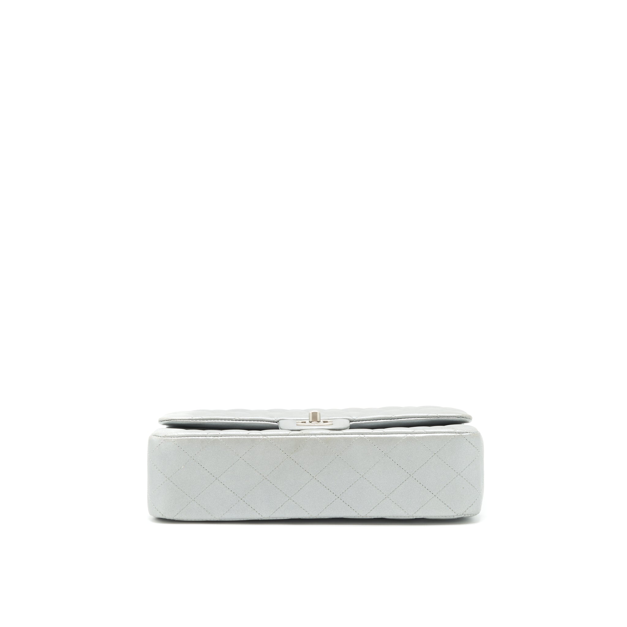 Chanel Medium Classic Flap Bag Silver Grey