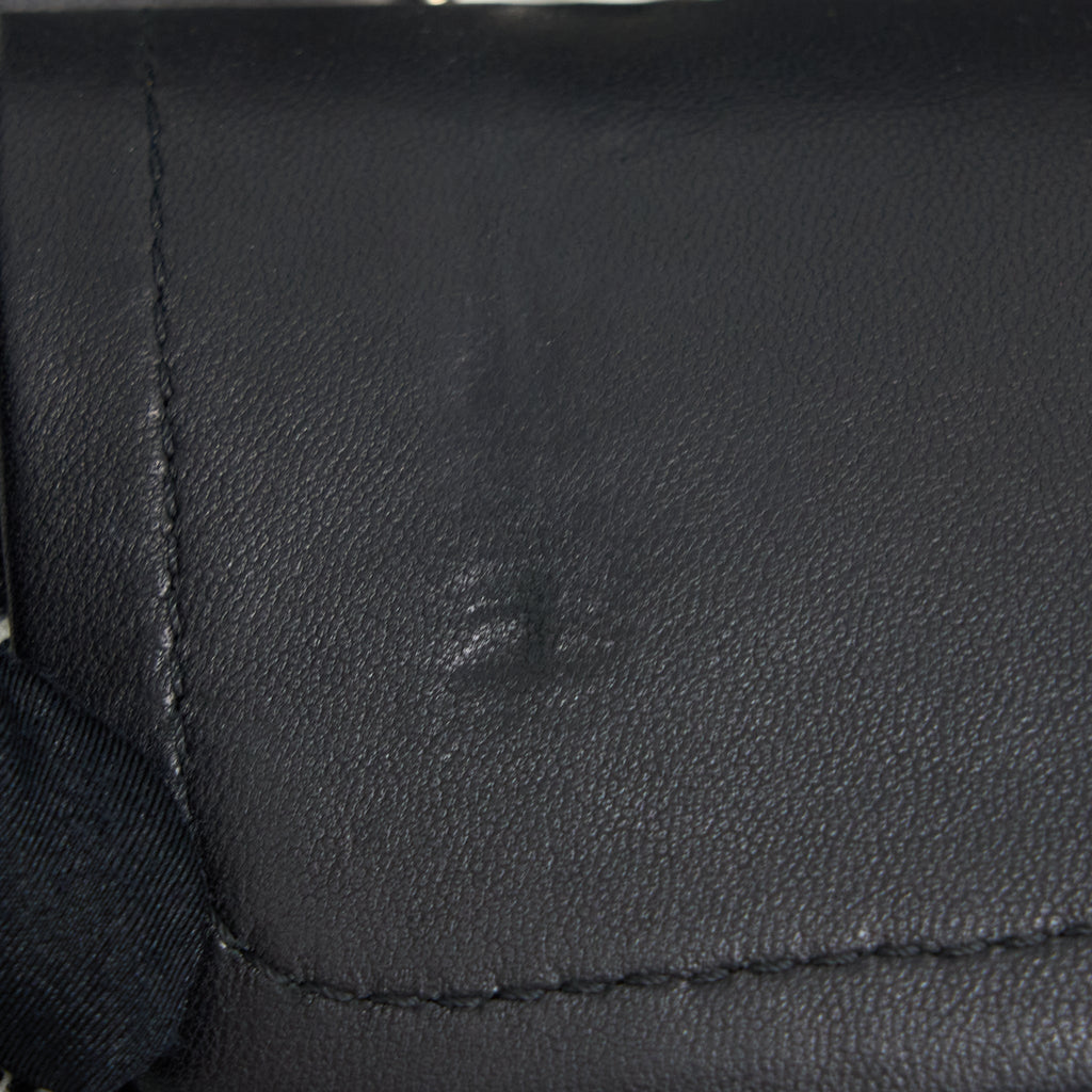 Chanel Vintage Medium Classic Flap Bag Tweed Black And White