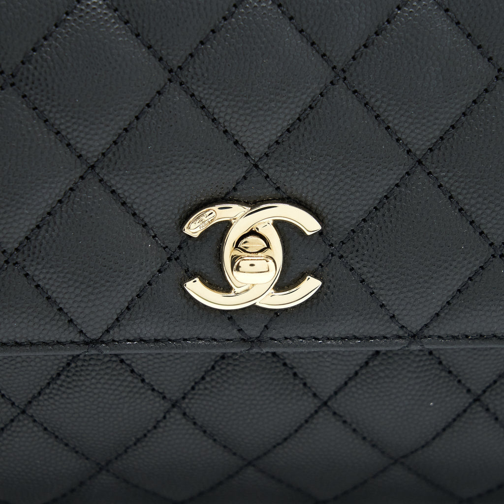 Chanel small coco handle caviar black L
