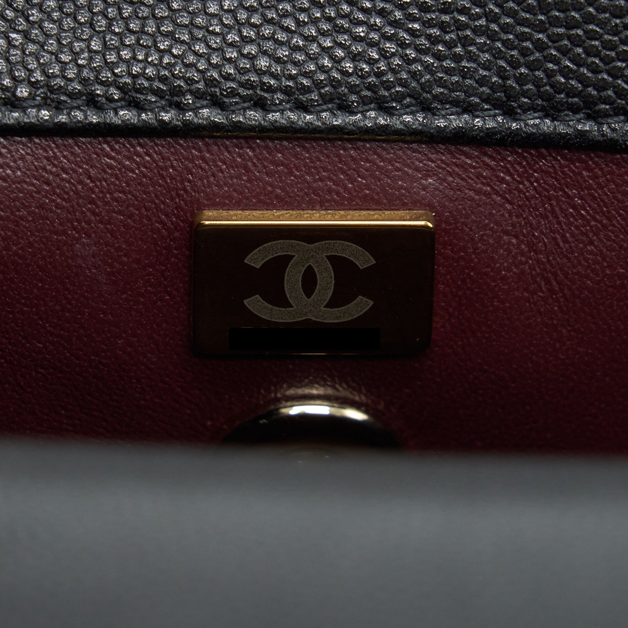 Chanel small coco handle caviar black L