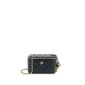 Chanel Pearl Crush Long Vanity Lambskin Black Brushed