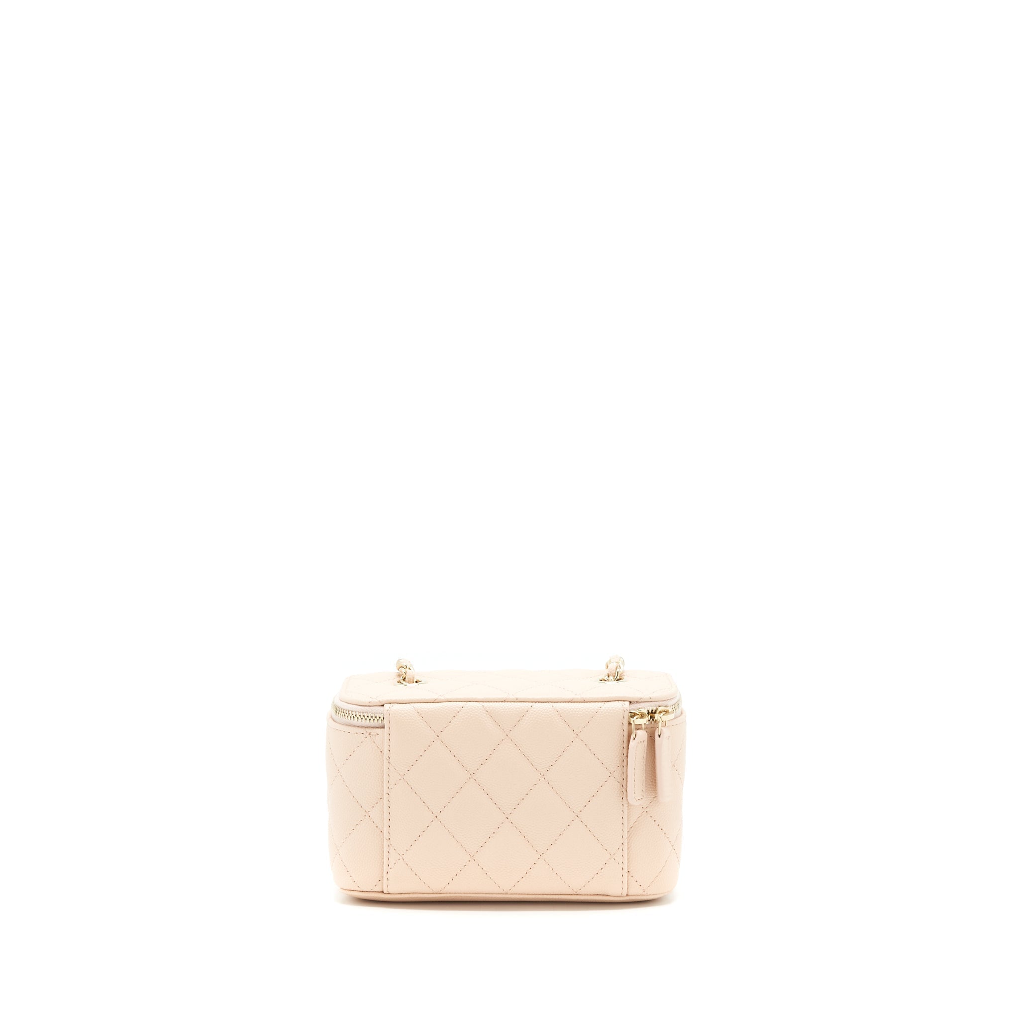 Chanel 22C Long Vanity With Chain Caviar Beige L