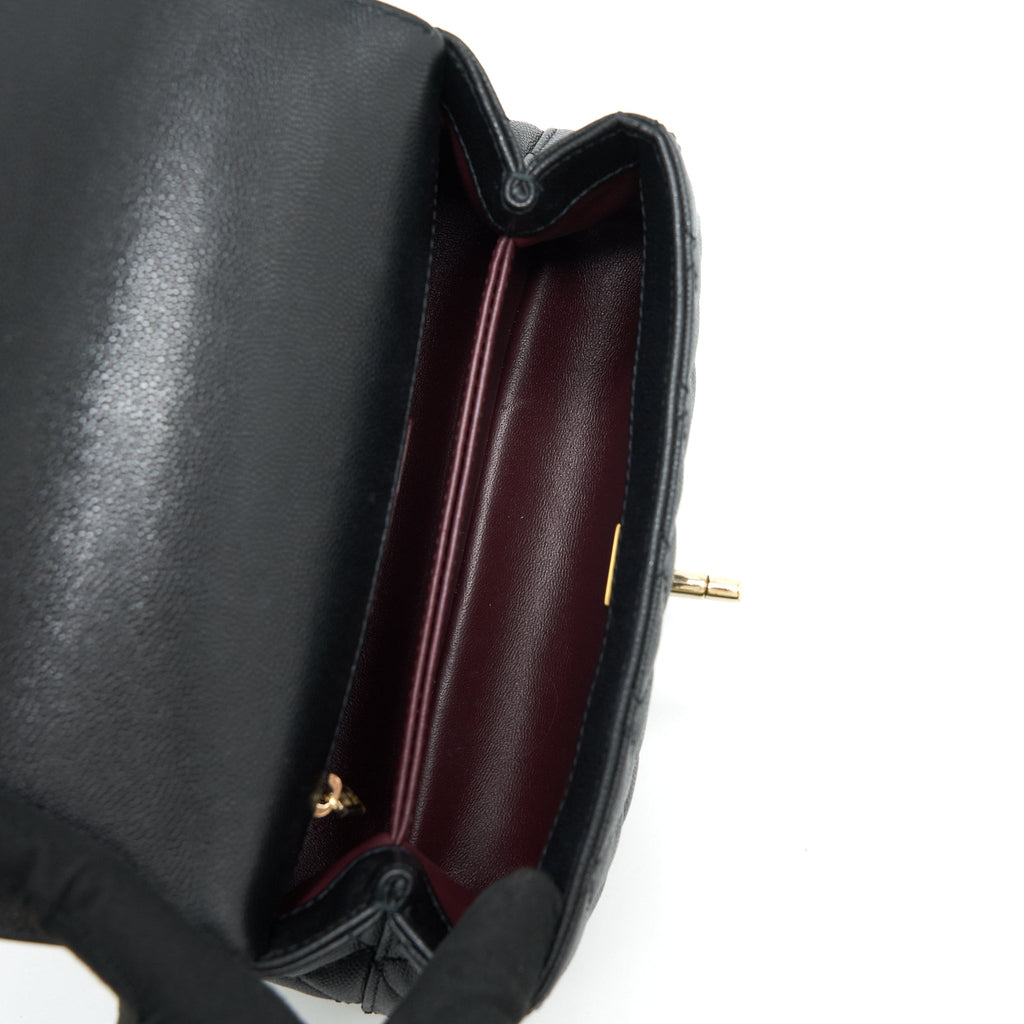 Chanel small coco handle caviar black L