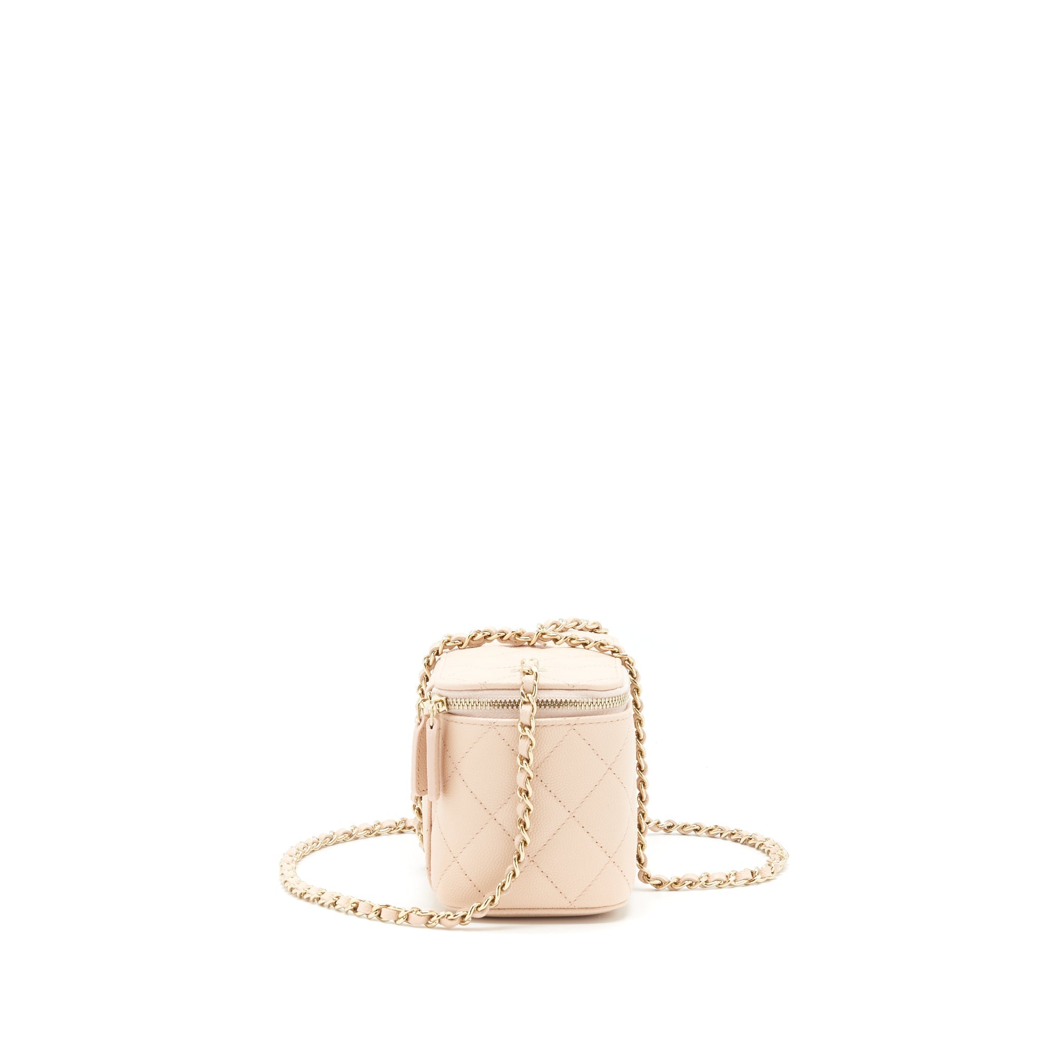 Chanel 22C Long Vanity With Chain Caviar Beige L