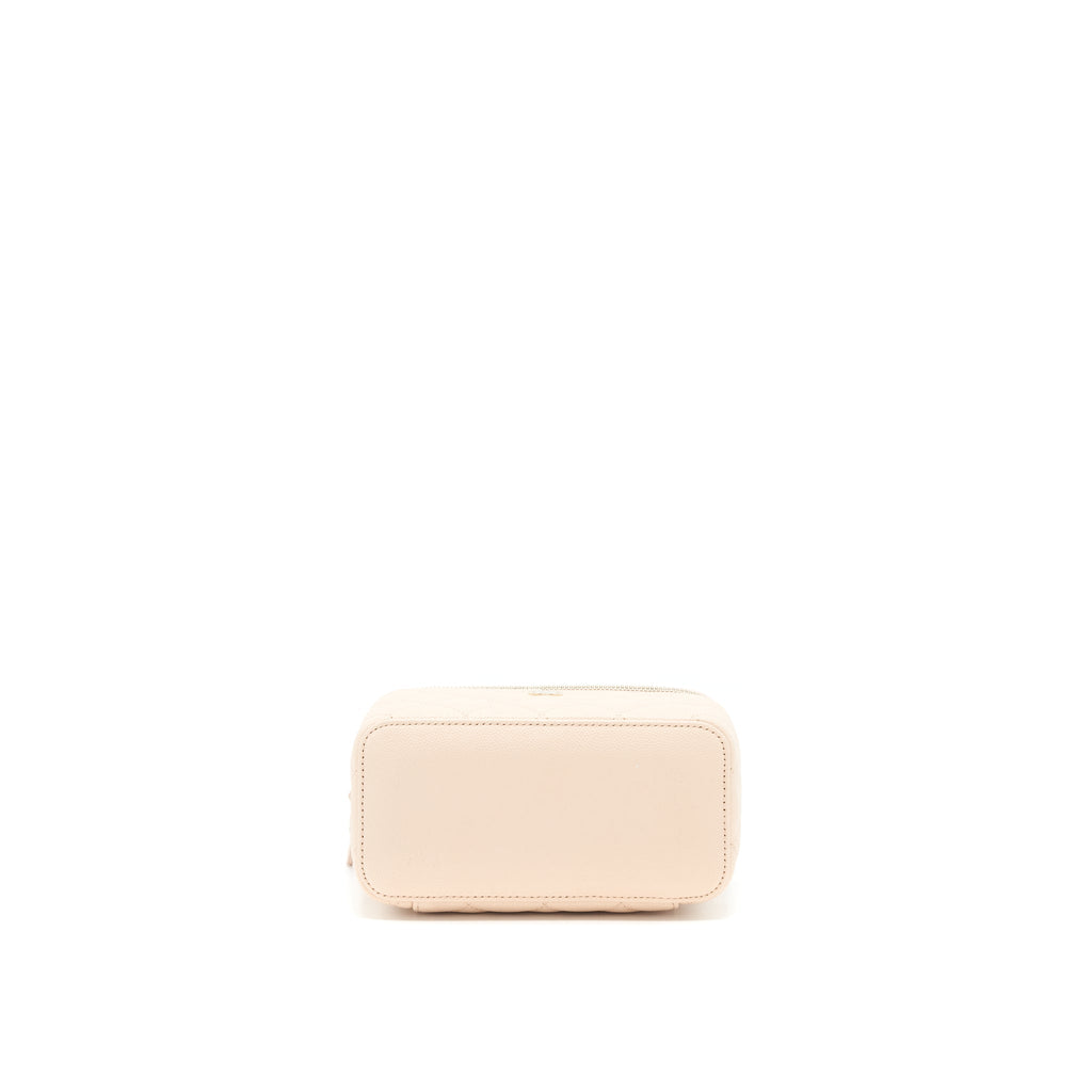 Chanel 22C Long Vanity With Chain Caviar Beige L