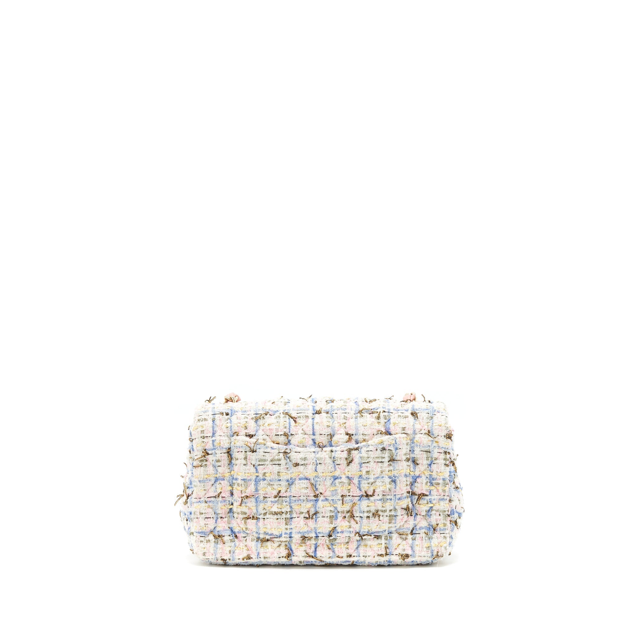 Chanel rectangular mini flap Bag tweed multicolour L