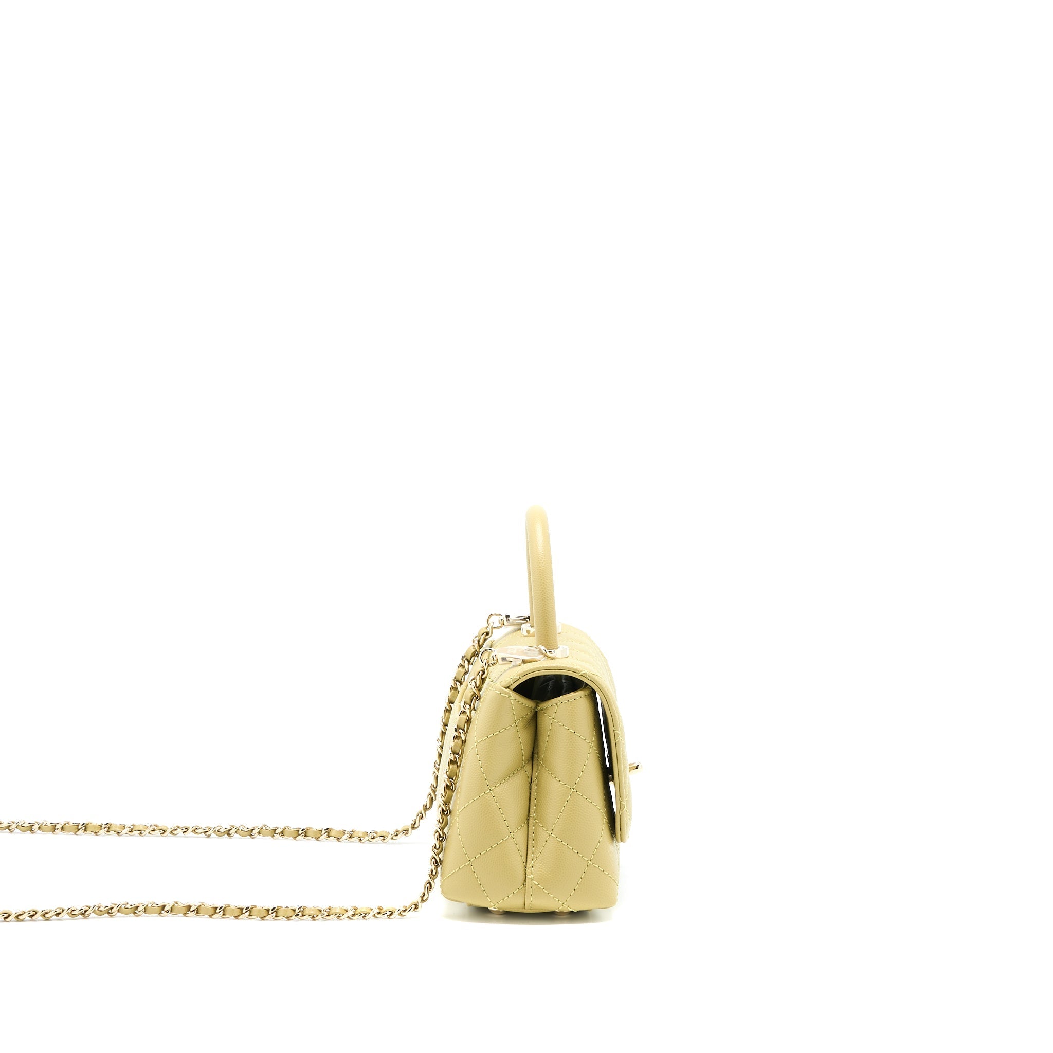 Chanel Extra Mini Coco Handle Caviar Green L (Microchip)