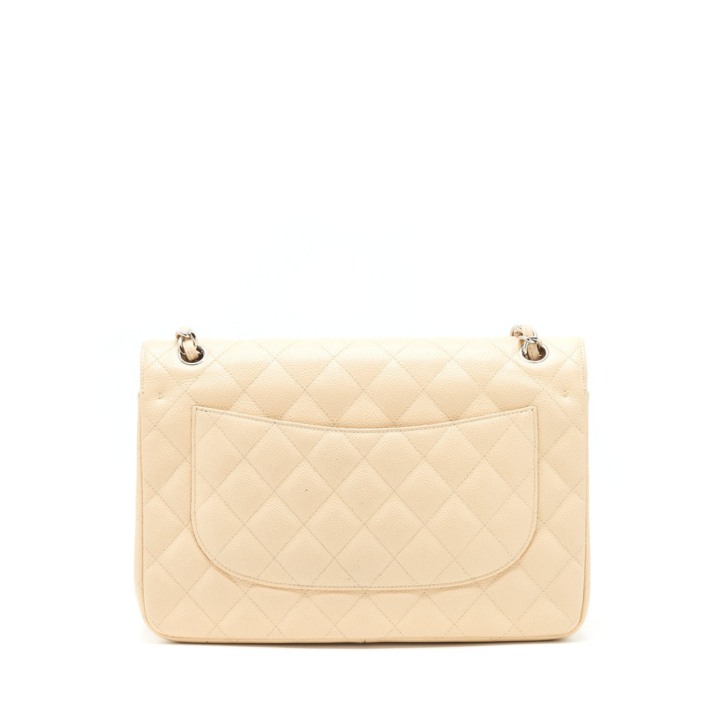 Chanel Classic Jumbo double flap Bag caviar beige