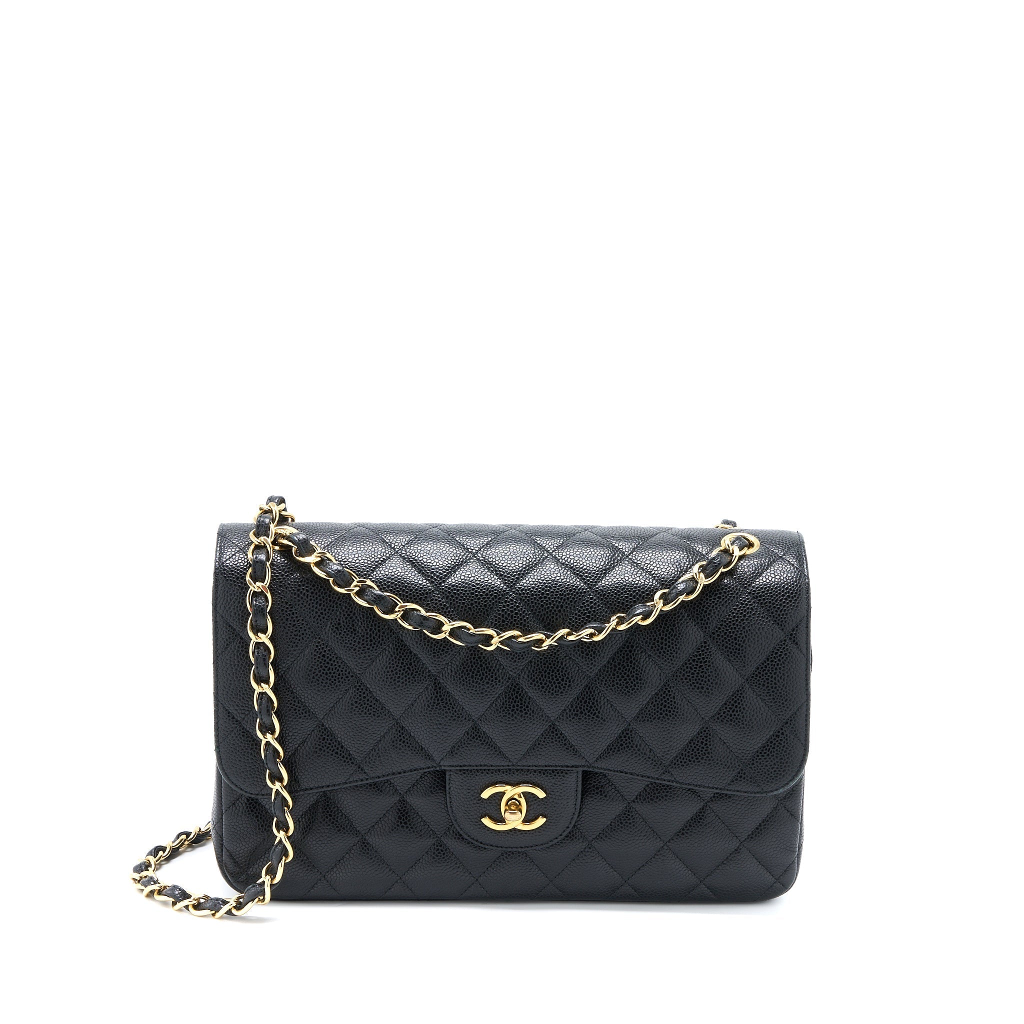 Chanel Jumbo Classic Double Flap Bag Caviar Black