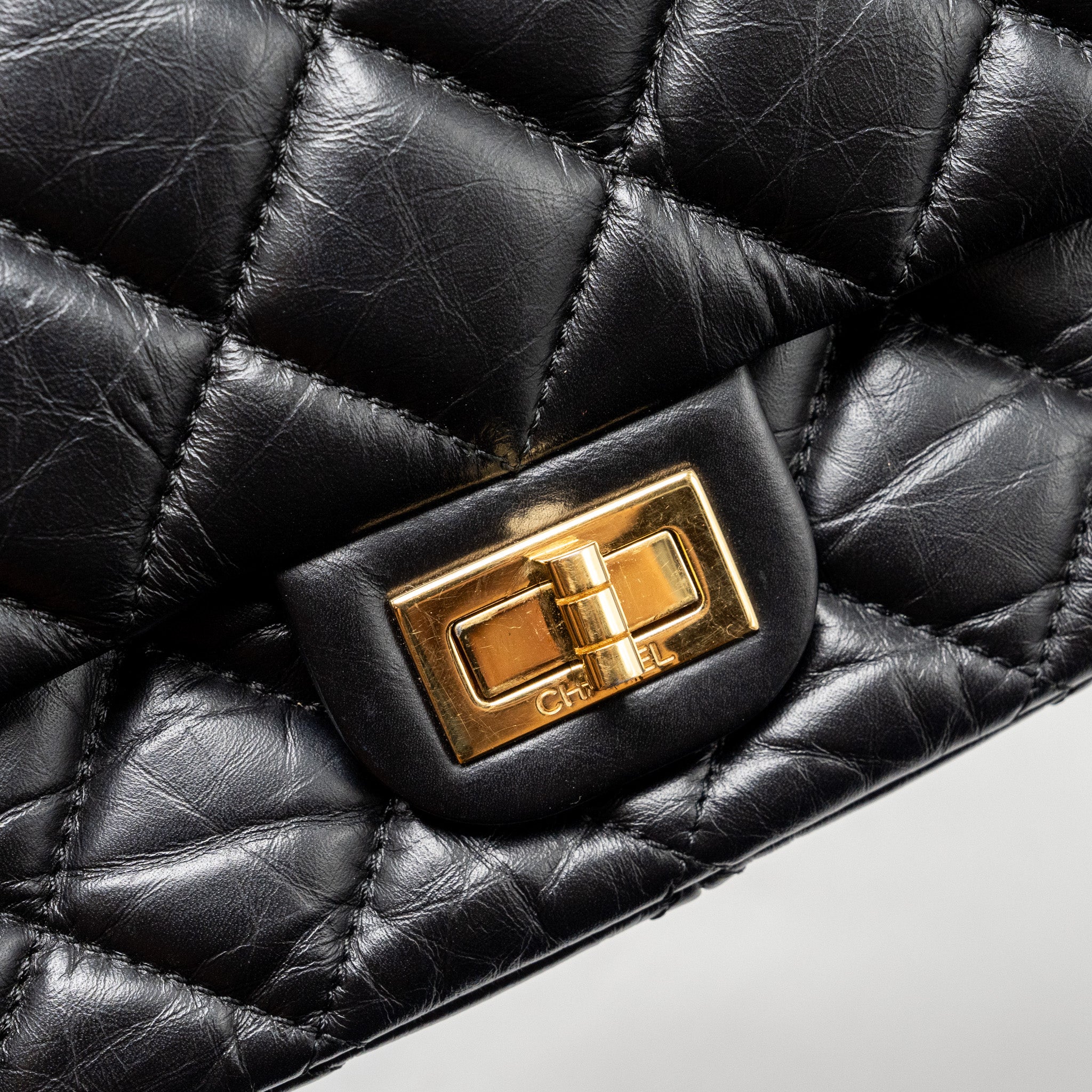 Chanel Hanger Reissue Flap Bag Limited Edition Aged Calfskin Black