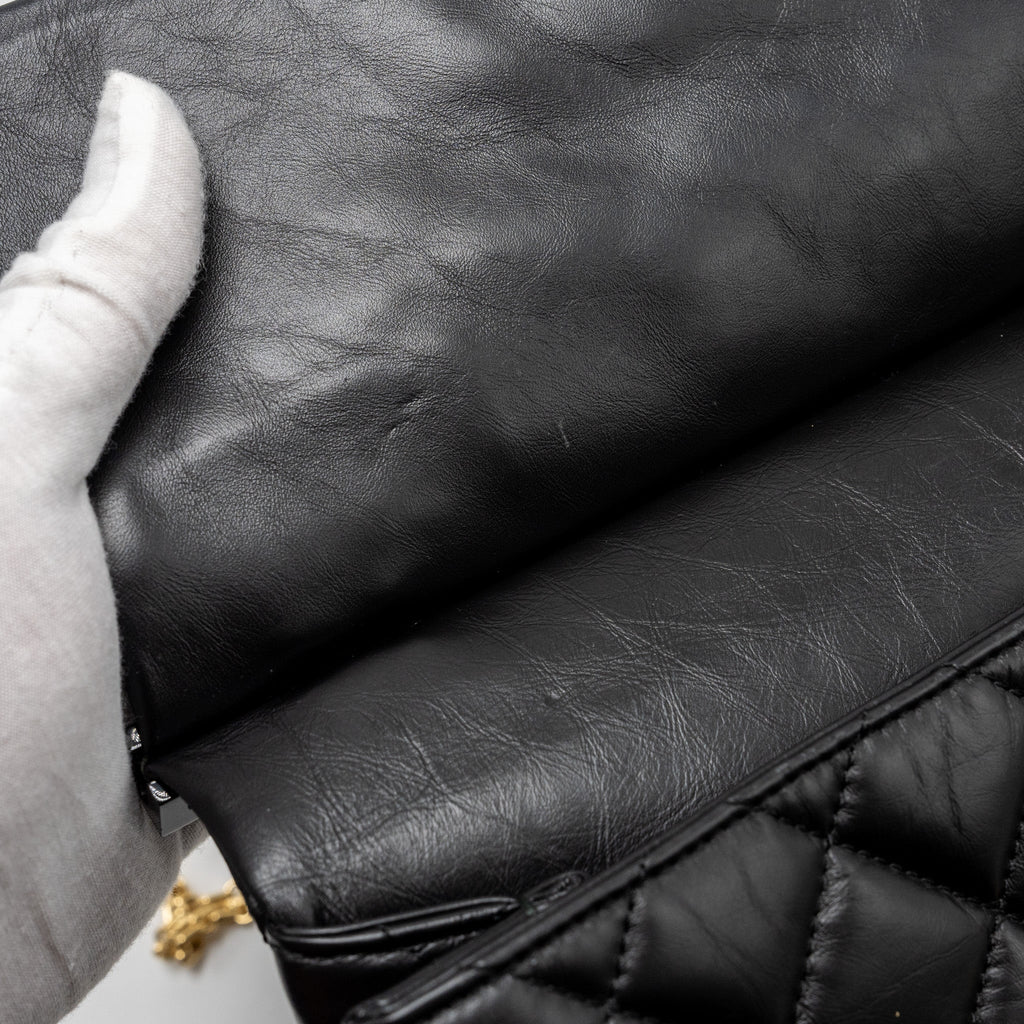 Chanel Hanger Reissue Flap Bag Limited Edition Aged Calfskin Black