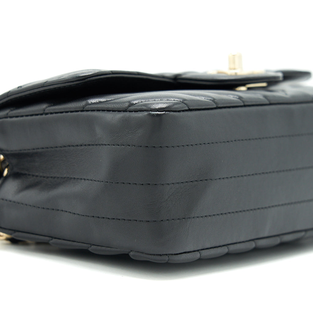 Chanel Chevron Mini Rectangular Flap Bag Black L