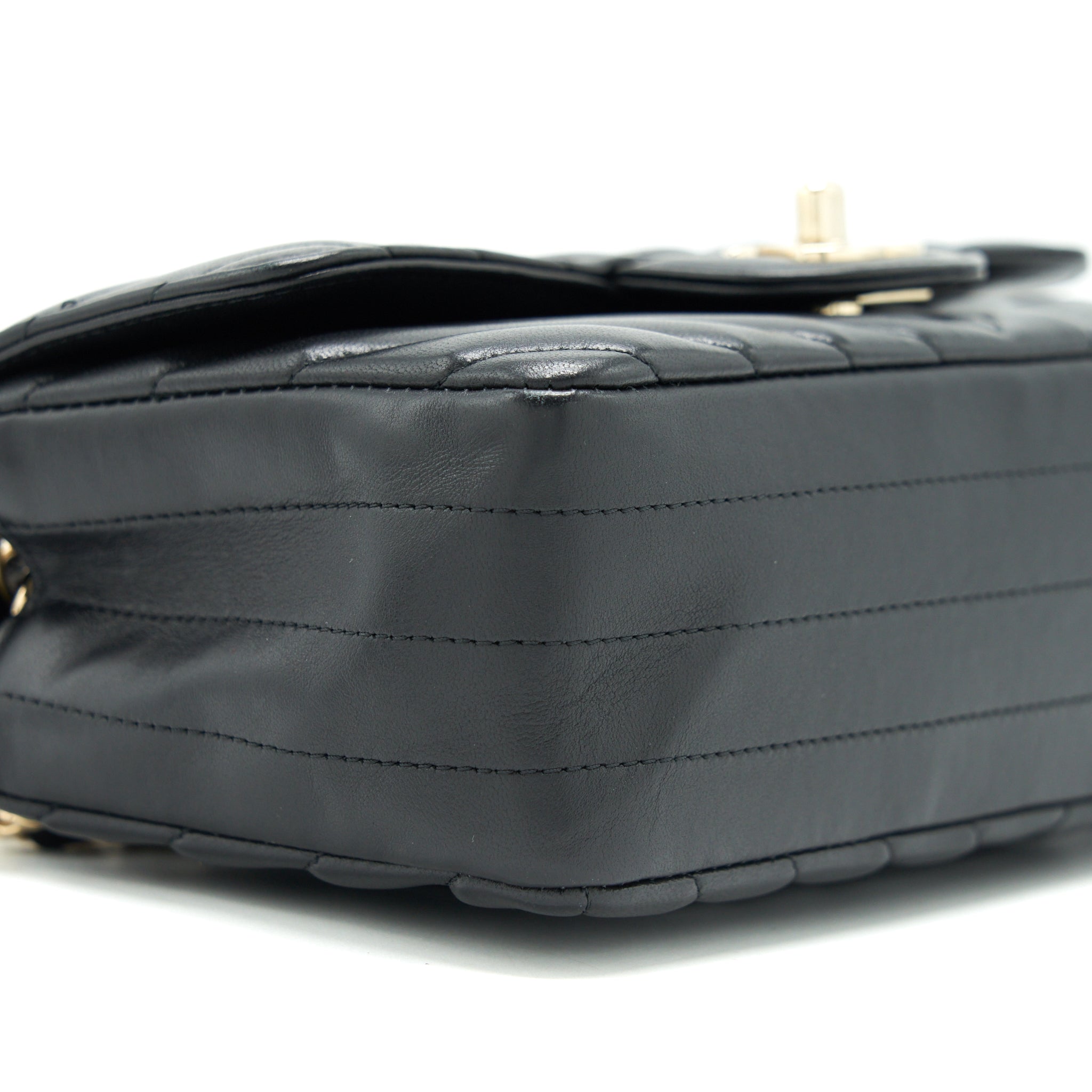 Chanel Chevron Mini Rectangular Flap Bag Black L