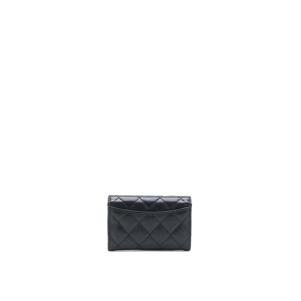 Chanel Classic Flap Card Holder Caviar Black