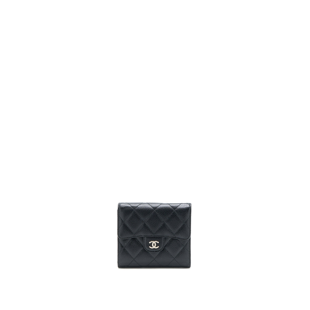 Chanel Small Classic Compact Wallet Caviar Black
