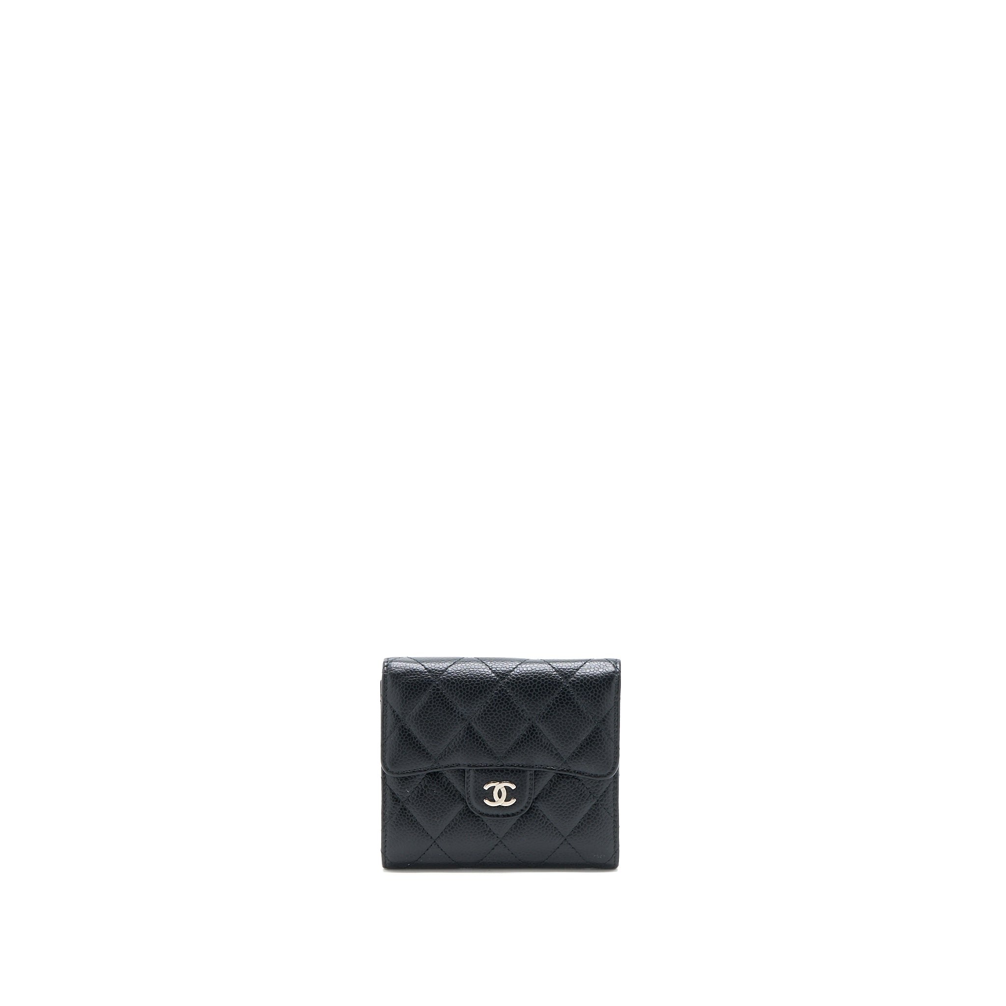 Chanel Small Classic Compact Wallet Caviar Black