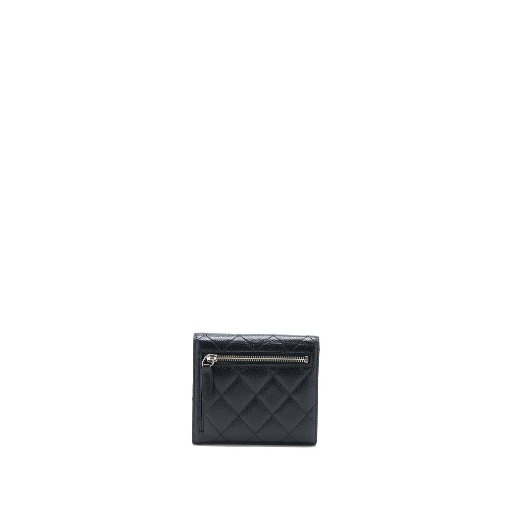 Chanel Small Classic Compact Wallet Caviar Black