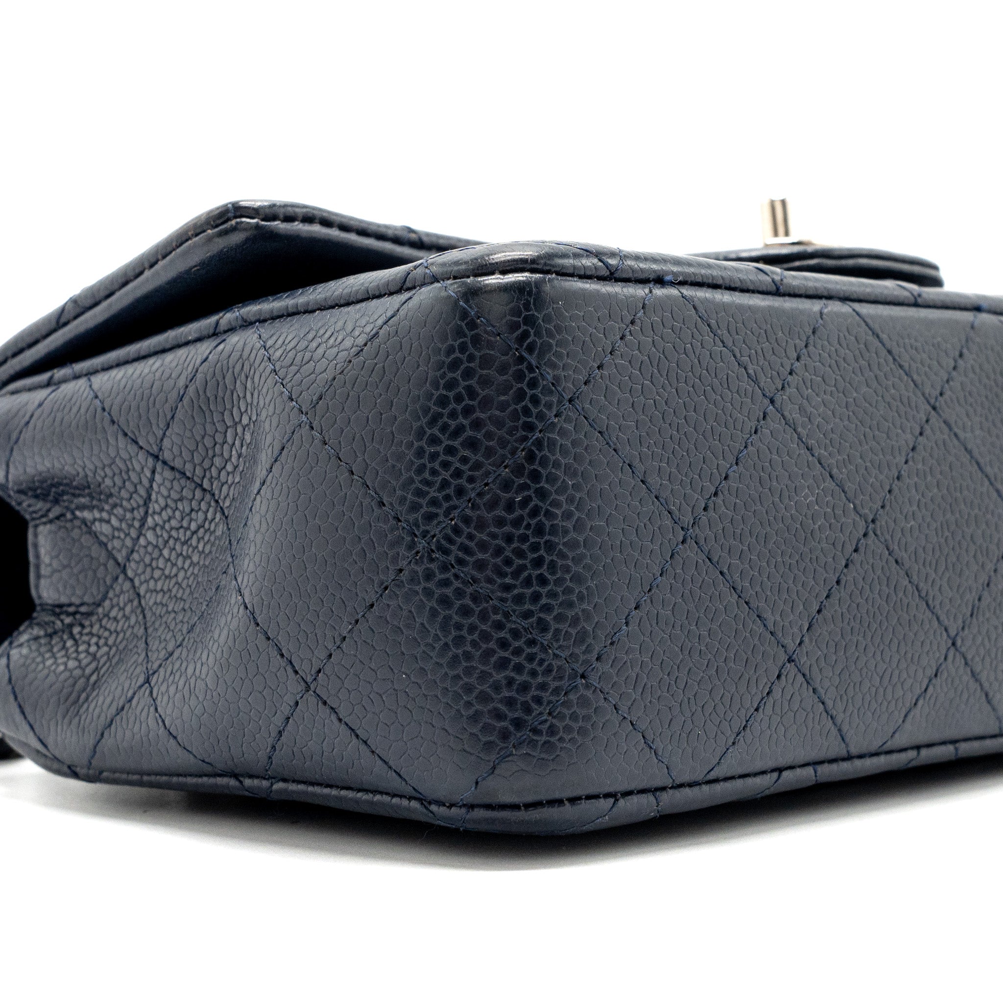 Chanel Classic Mini Rectangular Flap Bag Caviar Navy