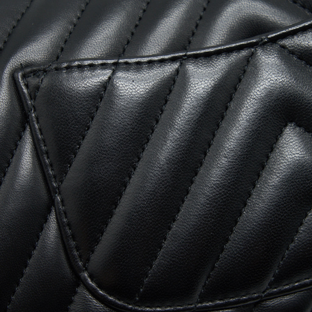 Chanel Chevron Mini Rectangular Flap Bag Black L