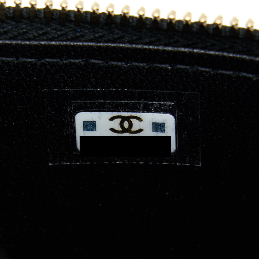 Chanel 22A Top Handle Long Vanity With Chain Lambskin Black L (New Version)