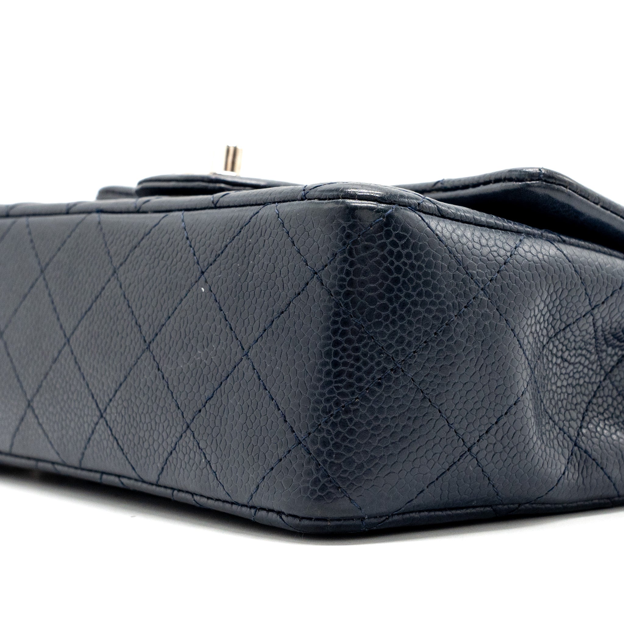 Chanel Classic Mini Rectangular Flap Bag Caviar Navy