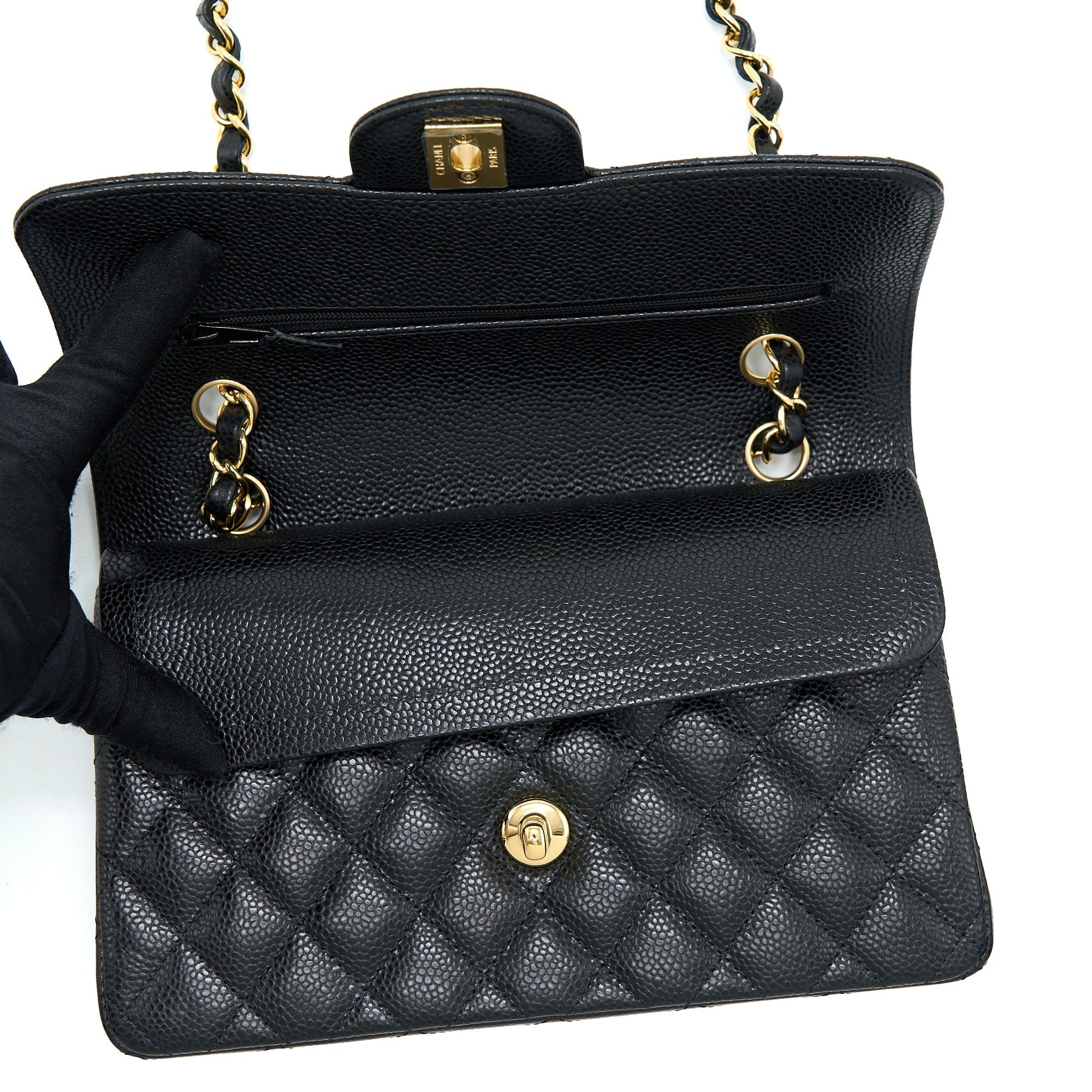 Chanel Small Classic Double Flap Bag Caviar Black