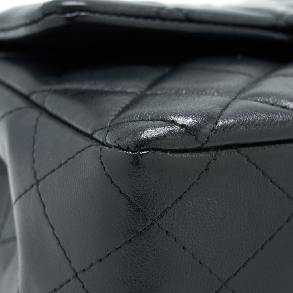 Chanel Mini Rectangular Flap Bag Lambskin Black