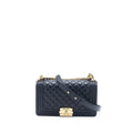 Chanel Medium Boy Bag Calfskin Navy L