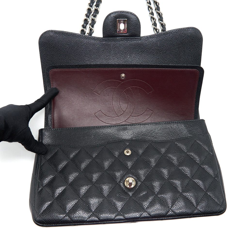 Chanel Jumbo Classic Flap Bag Caviar Black