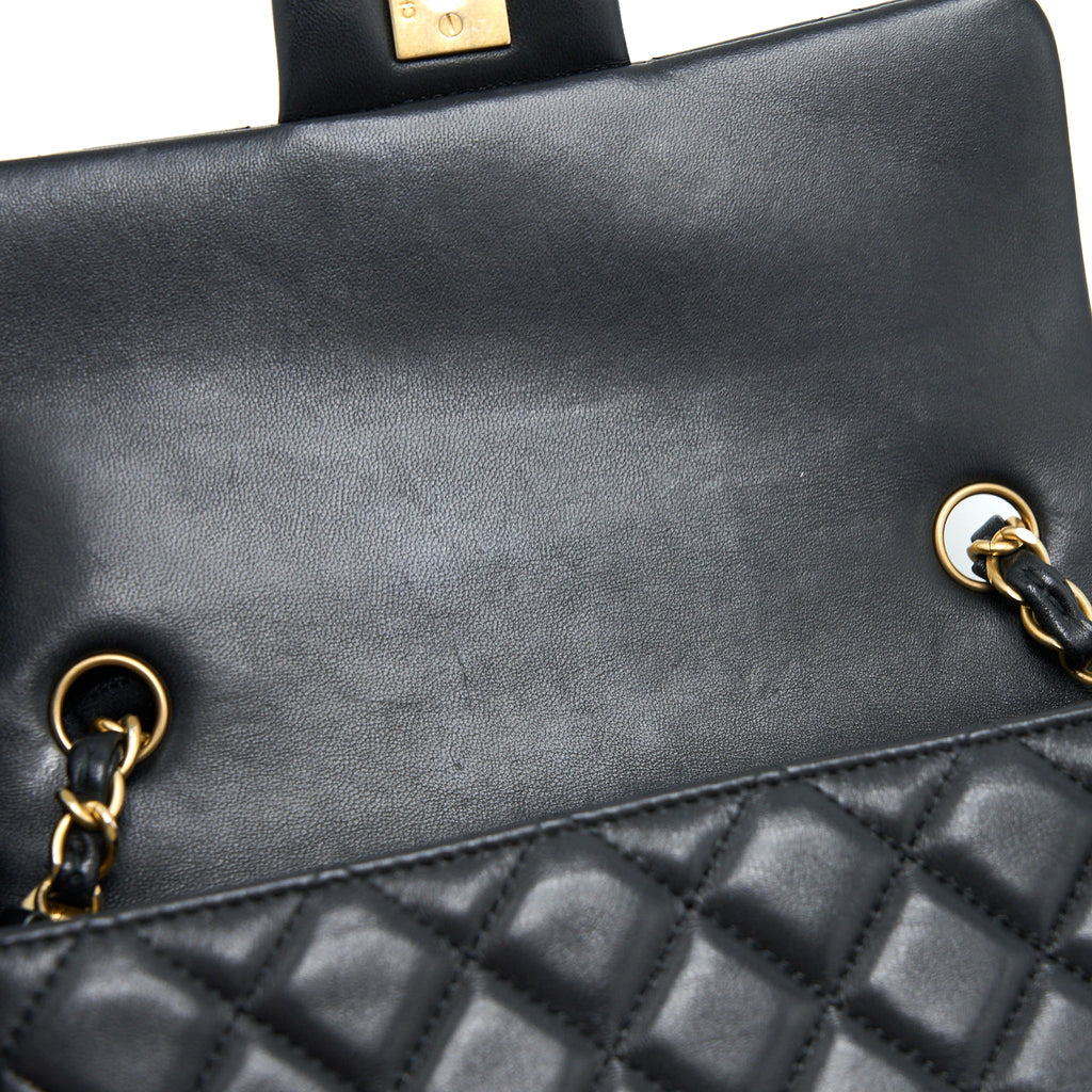 Chanel Mini Rectangular Flap Bag Lambskin Black