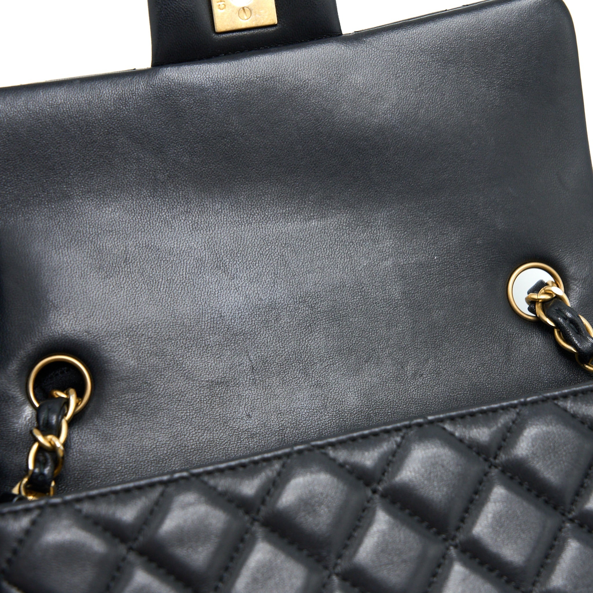 Chanel Mini Rectangular Flap Bag Lambskin Black