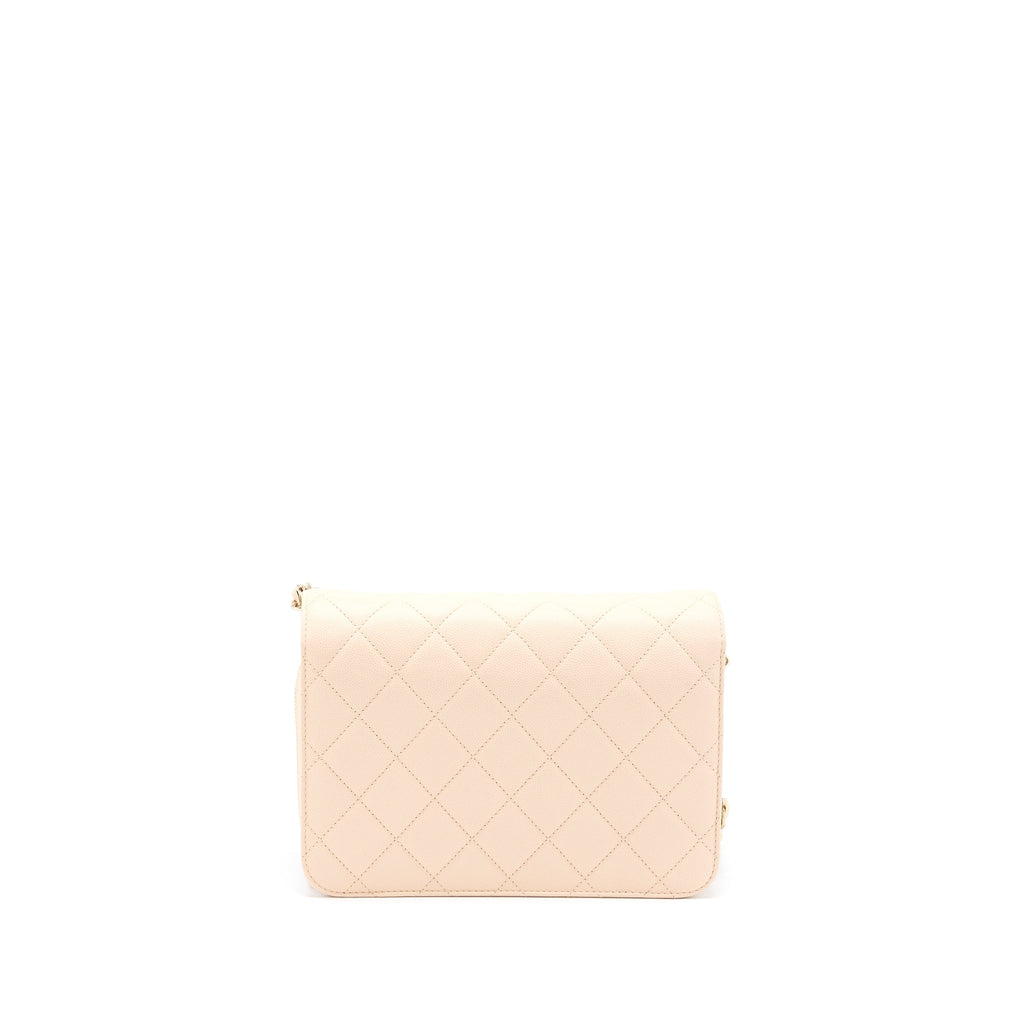 Chanel 21K Crossbody Bag Caviar Light Beige L (Microchip)